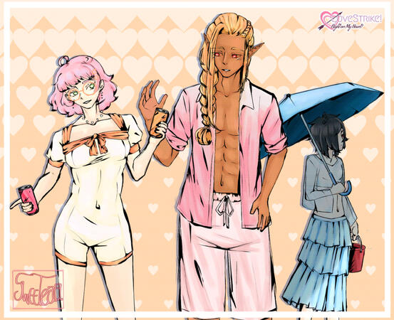 A simple coloring to show their outfits ◝(ᵔᗜᵔ)◜